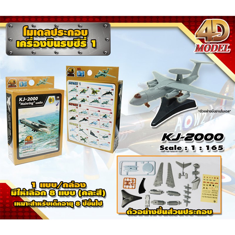 4D MODEL โมเดลประกอบเครื่องบินรบซีรี่ส์1 เครื่องบินรบ สินค้าแท้ ลิขสิทธิ์ถูกต้อง  AIRCRAFH FIGHTER SERIES 1 MM0595 - รูปที่ 7