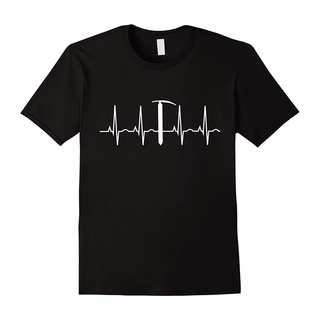 เสื้อทหาร - ปีนเขาเสื้อยืด Heartbeat น้ําแข็งปีนเขาภูเขา Tee ผ้าฝ้ายเสื้อยืดแบรนด์เสื้อผ้าท็อปส์ซูเ