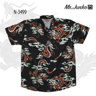 ⚡ ส่งฟรี⚡เสื้อเชิ้ตแขนสั้น งานต่อลาย Mr-Junko ราคาคุ้มค่าที่สุด N-3499