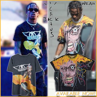 เสื้อวง เสื้อวินเทจ ทราวิส Travis Scott Aerosmith &amp; Liquid Blue Wolverine Logan Overload