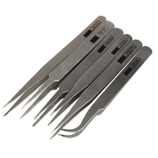 6pcs Industrial Tweezer Maintenance Repair Tool Kit TS10-15#JT1