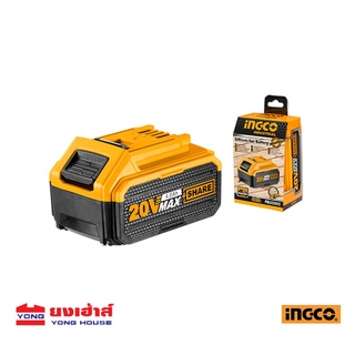 INGCO แบตเตอรี่ลิเธียมไอออน  20V. 4.0Ah แบตเตอรี่ รุ่น FBLI2002 B 6925582131505