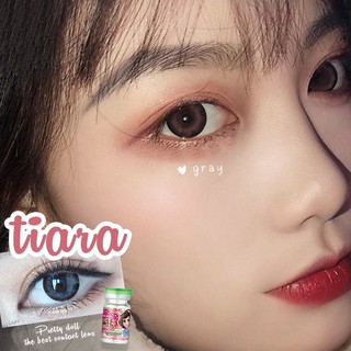 Tiara Gray (1) Pretty Doll บิ๊กอาย สีเทา เทา ขอบช็อคโก้ คอนแทคเลนส์ Bigeyes Contact Lens ค่าสายตา สายตาปกติ สายตาสั้น แฟ