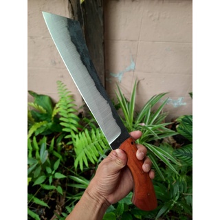 มีดแรมโบ้ (Rambo) มีดใบตาย มีดคัตติ้ง Cutting Knife มีดเดินป่า มีดแคมป์ 12” sup9 fulltank ผิวไฟ ด้ามประกบไม้ประดู่