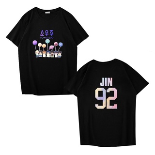 เสื้อยืดวินเทจเสื้อยืดแขนสั้นลําลอง ผ้าฝ้าย ทรงหลวม พิมพ์ลาย BTS Bulletproof Youth Group แบบเรียบS-5XL