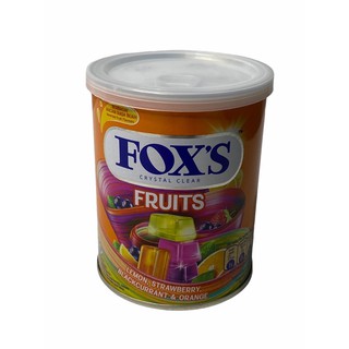 FOX’S CRYSTAL CLEAR FRUITS,ORIGINAL สีส้ม 180g สินค้านำเข้าจาก INDONESIA 1กระป๋อง/บรรจุ 180g ราคาพิเศษ พร้อมส่ง