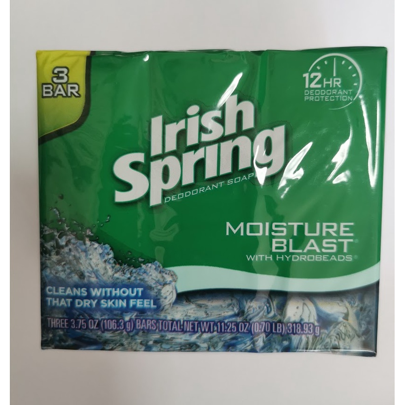 irish spring moisture blast soap 106.3g*3