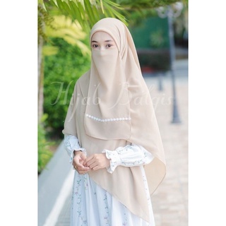 ผ้าคลุมพันสามเหลี่ยมผ้าปิดหน้าติดลูกไม้