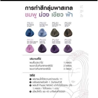 NIGAO Hair Color สีผมนิกาโอะ ครีมเปลี่ยนสีผมสีพาสเทล แถมฟรีไฮโดรเจน (บรรจุ 100 มล.)