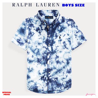 RALPH LAUREN TIE-DYE COTTON POPLIN SHIRT ( BOYS SIZE 8-20 YEARS )