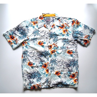 เสื้อเชิ้ตฮาวายมือสอง Quiksilver Hawaiian Shirt Size L