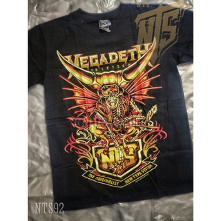 NTS 92 Megadeth ROCK เสื้อยืด เสื้อวง เสื้อดำ สกรีนลายอย่างดี ผ้าหนานุ่ม ไม่หดไม่ย้วย NTS T SHIRT S M L XL XXL