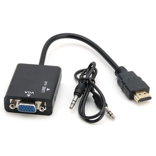 สายแปลง HDMI to VGA Cable สายจาก HDMIออกVGA สาย HDMI Cable Converter Adapter HD1080p Cable สายแปลง HDMI to VGA #T3