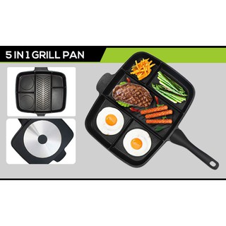 5 in 1 Non Stick Magic Pan กระทะแม่เหล็กแบบ 5 ใน 1  กระทะ 5 ช่อง