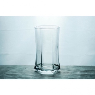 แก้วใสทรงหกเหลี่ยม 330 ml
