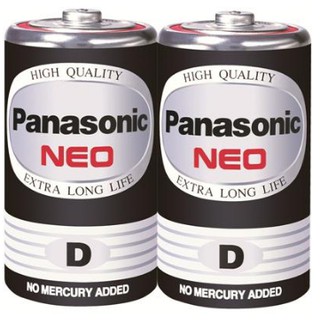 ถ่านไฟฉาย [PANASONIC] D Neo R20NT/2SL สีดำ (2ก้อน/แพ็ค)