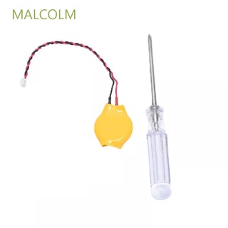 Malcolm แบตเตอรี่เซลล์ 3V 220Mah แบตเตอรี่ Cr2032 Bios Cmos 2 Pin 1.25 มม. 2P อุปกรณ์เสริมแล็ปท็อปแบตเตอรี่