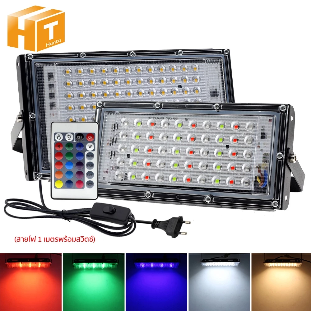 ไฟสปอร์ตไลท์ LED สปอตไลท์ กันน้ำได้ 50W 100W ไฟถนนสปอร์ตไลท์ สปอตไลท์ led Spotlight แสงสว่างมาก ทนแดดทนฝน
