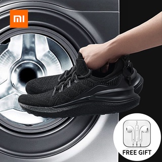 【ฟรีหูฟัง】Xiaomi Mijia รองเท้าผ้าใบลําลอง เรืองแสง กันแบคทีเรีย สําหรับผู้ชาย เหมาะกับการวิ่ง ไซซ์ 39-44 สีดําล้วน