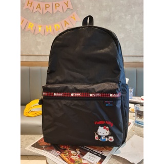 Lesportsac LeSportsac kitty Co-Branded กระเป๋าเป้สะพายหลัง ลายการ์ตูน เหมาะกับการพกพาเดินทาง 3426