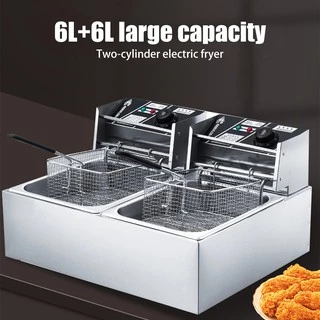 KONIG หม้อทอดไฟฟ้า 6 ลิตร 12 ลิตร 5000W หม้อทอดเฟรนซ์ฟรายไฟฟ้า สแตนเลส สวิตช์อิสระ
