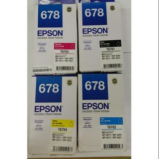 📌Epson 678 Bk, C, M, Y♦โละค่ะกล่องไม่สวยนะคะ