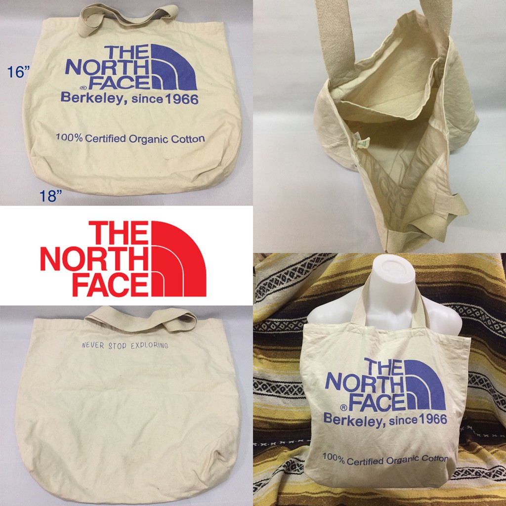 กระเป๋าผ้าสะพายข้าง The North Face - Organic Cotton Tote รุ่นพิเศษจากญี่ปุ่น ของแท้