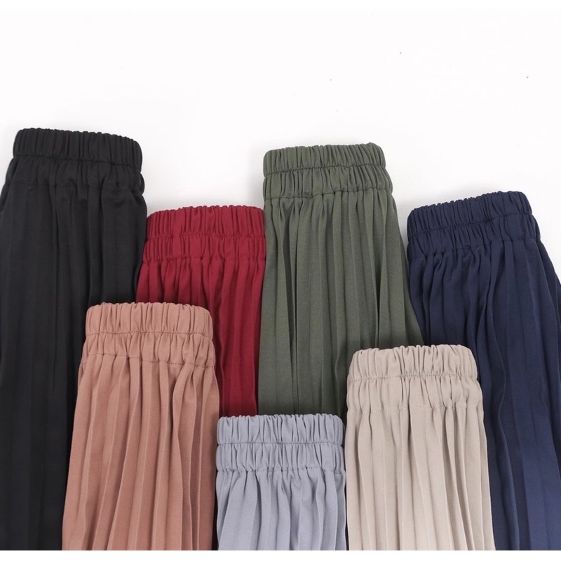 PREMIUM PLEATED SKIRT UMBRELLA LONG SKIRT ผู้หญิง TANIA SKIRT FACTORY OUTLET