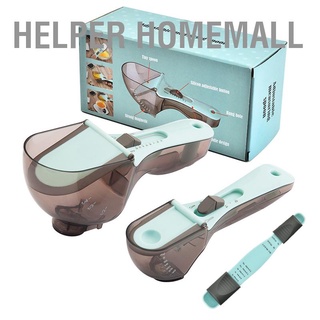 Helper Homemall ชุดช้อนตวงพลาสติก ทนความร้อน ปรับได้หลายระดับ สําหรับห้องครัว