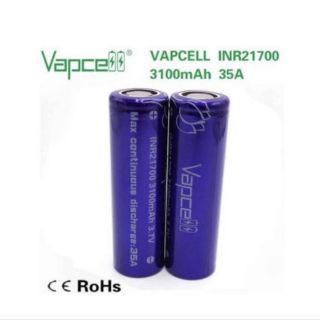 vapcell INR21700 3100mAh 35A ของแท้2ก้อนพร้อมกระเป๋าใส่ถ่าน