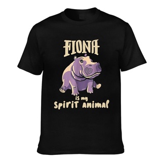 T-shirt  เสื้อยืด พิมพ์ลายสัตว์ FionaS Hippo Spirit สไตล์สร้างสรรค์ คุณภาพสูง เหมาะกับของขวัญ สําหรับผู้ชายS-5XL