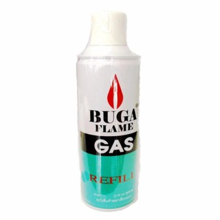 แก๊สกระป๋อง 375 ml ขนาดใหญ่สุด BUGA GAS REFILL 1 กระป๋อง น้ำหนักรวม 300 กรัม น้ำหนักสุทธิ200กรัม