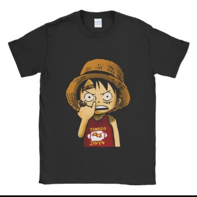 ONE PIECE ANIME TSHIRT LUFFY NGUPIL COMBED 30S