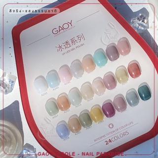 สีเจล อบ พร้อมส่ง A-series GAOY A243-A266 สีเจลเจลลี่ ไซรัปใส Ice Bright Series สีสวย เม็ดสีแน่น ทาง่าย 12ml ขายปลีก-ส่ง