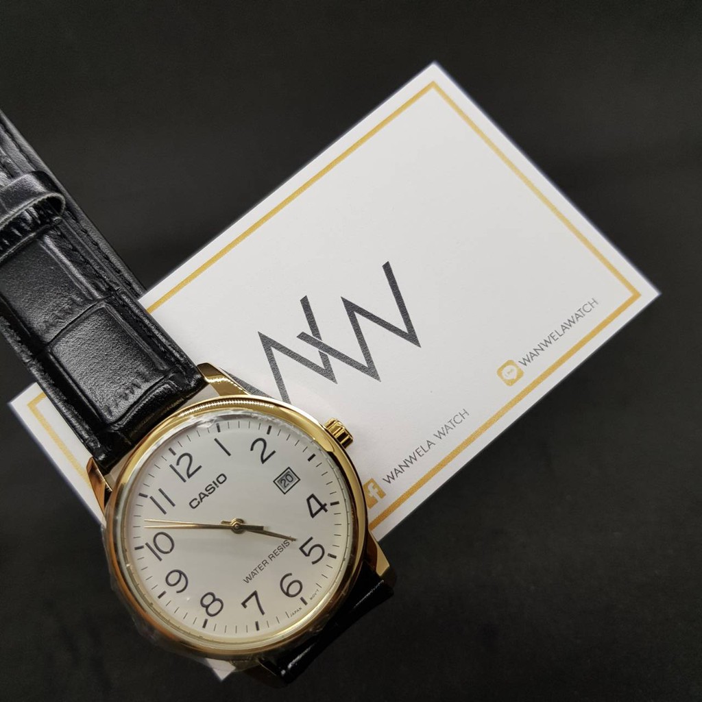 ของแท้ นาฬิกาข้อมือ Casio ผู้ชาย รุ่น MTP-V002 (สายหนัง) พร้อมกล่อง
