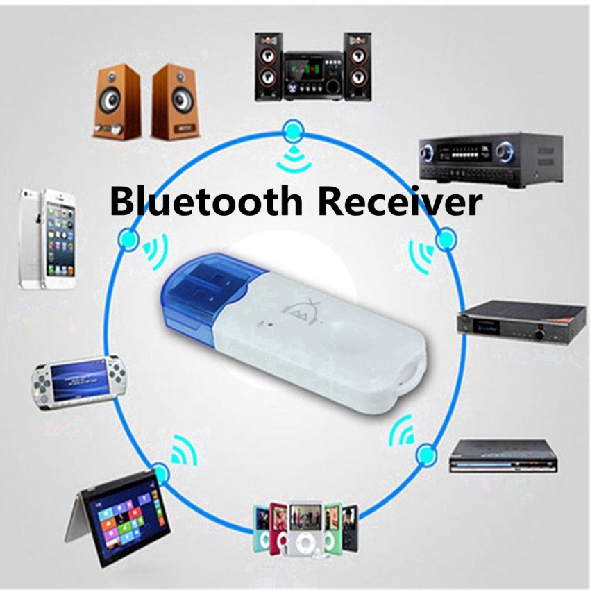 ตัวรับสัญญาณ อะแดปเตอร์ยูเอสบีพร้อมไมค์ USB Bluetooth 5.0 Receiver Handsfree Audio Adapter with Mic