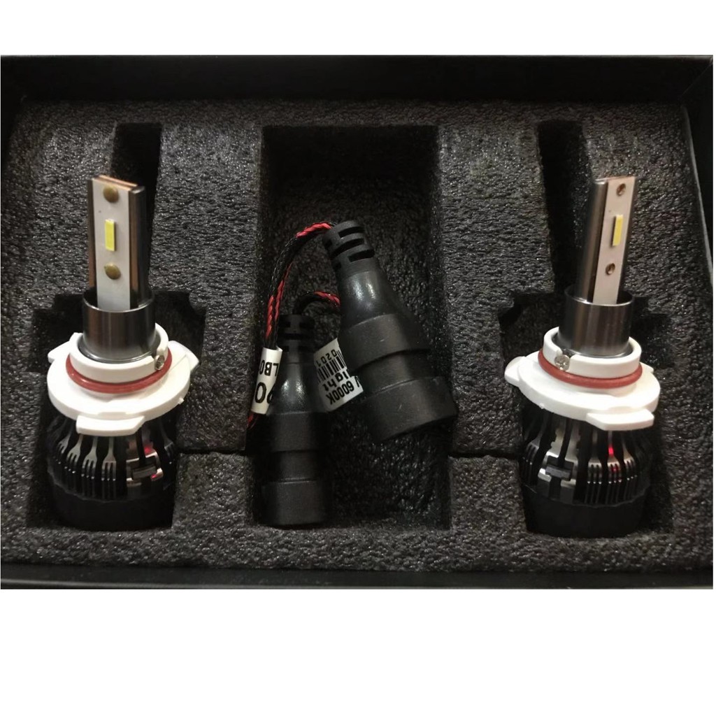 C6 ไฟหน้า LED สีดํารุ่น 3528 LED ไฟหน้า C6 6000k HID LED 12-24V 3528 Led -1 คู่