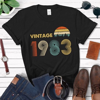 เสื้อยืด ลาย 1983 39Th ของขวัญวันเกิด สไตล์วินเทจ คลาสสิก สําหรับผู้ชาย 39 ปี 80SS-5XL