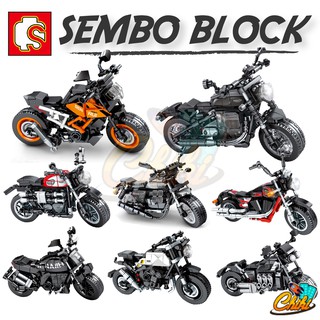 ชุดตัวต่อ SEMBO BLOCK ชุดรถมอเตอร์ไซค์ 4 คัน สุดเท่ SET4