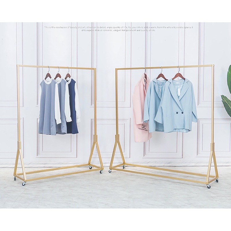 ราวแขวนเสื้อผ้า มีล้อ ยาว120เซนกว้าง40ซม.สูง160เซน