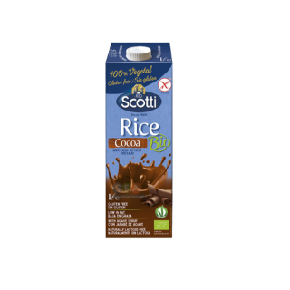 Riso Scotti Organic Rice Milk with Cocoa 1 Liter | ริโซ่ สก้อตติ น้ำนมข้าว พร้อมดื่ม รสโกโก้ 1 ลิตร