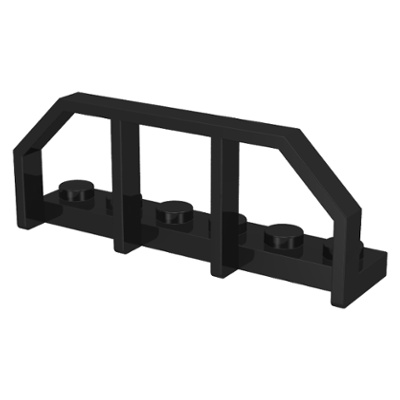 Lego part (ชิ้นส่วนเลโก้) No.6583 Plate Modified 1 x 6 with Train Wagon End