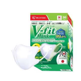 V-fit 3D mask size M 30 pcs (Box) / V-Fit หน้ากากอนามัยทรง 3D ขนาดกลาง 30ชิ้น   (กล่อง)