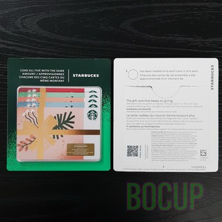 การ์ดสตาร์บัคส์ อเมริกา 2019 แพ็คห่อของขวัญ ครบชุด 5 ใบ Starbucks Card USA Present 2019