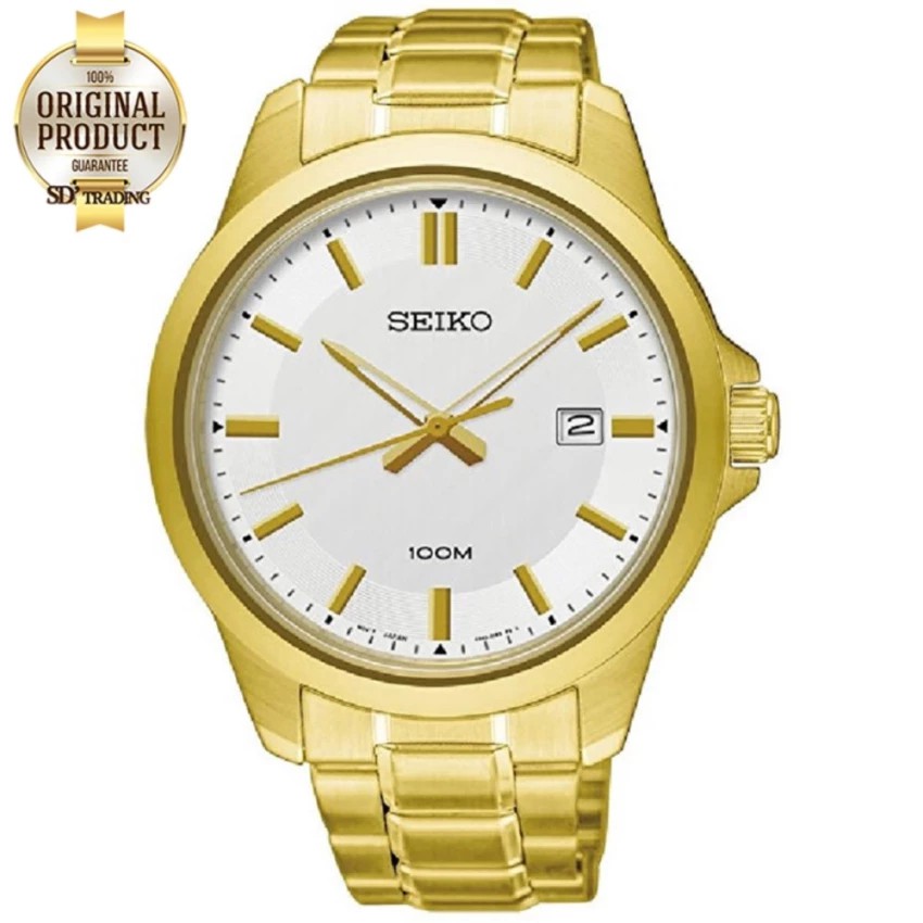 SEIKO Neo Classic นาฬิกาข้อมือผู้ชาย สายสแตนเลสทอง รุ่น SUR248P1 - สีทอง