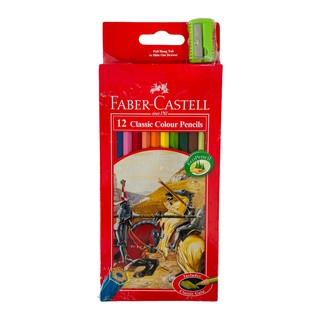 Faber Castell ดินสอสีไม้ อัศวิน แบบด้ามยาว 12 สี