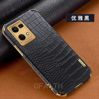 New เคสโทรศัพท์ VIVO V25 5G V25 Pro 5G V25e Y16 Y35 2022 Y22 Y22S Luxury Man Soft PU Leather Texture Crocodile Gold Electroplated Camera Lens Protection Cover เคส VivoV25 V25Pro