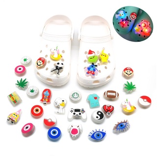 Jibitz อุปกรณ์เสริม จี้รูปรองเท้า Crocs Jibbits LED สําหรับเด็ก