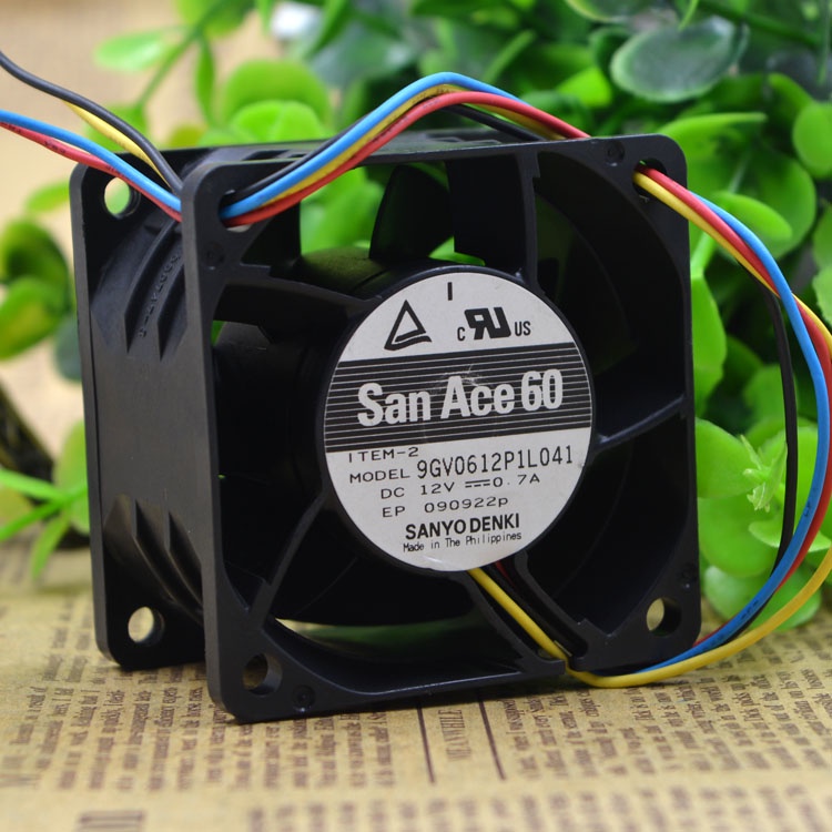 Original Sanyo 9GV0612P1L041 12V 0.7A 6 ซม.6038 พัดลมควบคุมอุณหภูมิ PWM สี่สาย