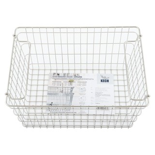 WIRE BASKET KECH ORGAN M 36x26x19CM STAINLESS STEEL ตะกร้าสเตนเลส ORGAN 36x26x19 ซม. ซ้อนได้ M KECH ตะกร้าใส่ของในครัว อ